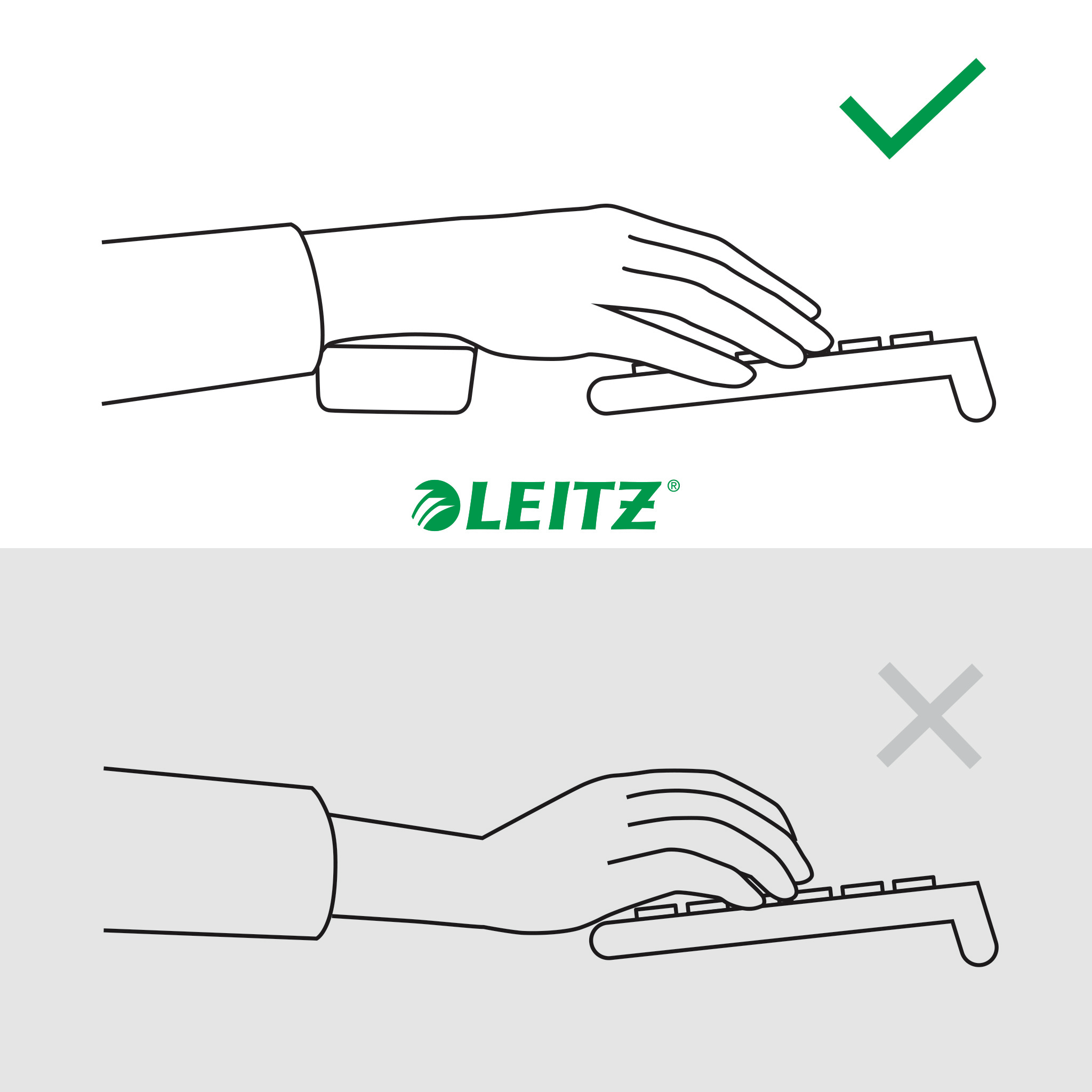 AKTION LEITZ TastaturHandballenauflage Ergo Cosy dunkelgrau mit Praemie nach Registrierung