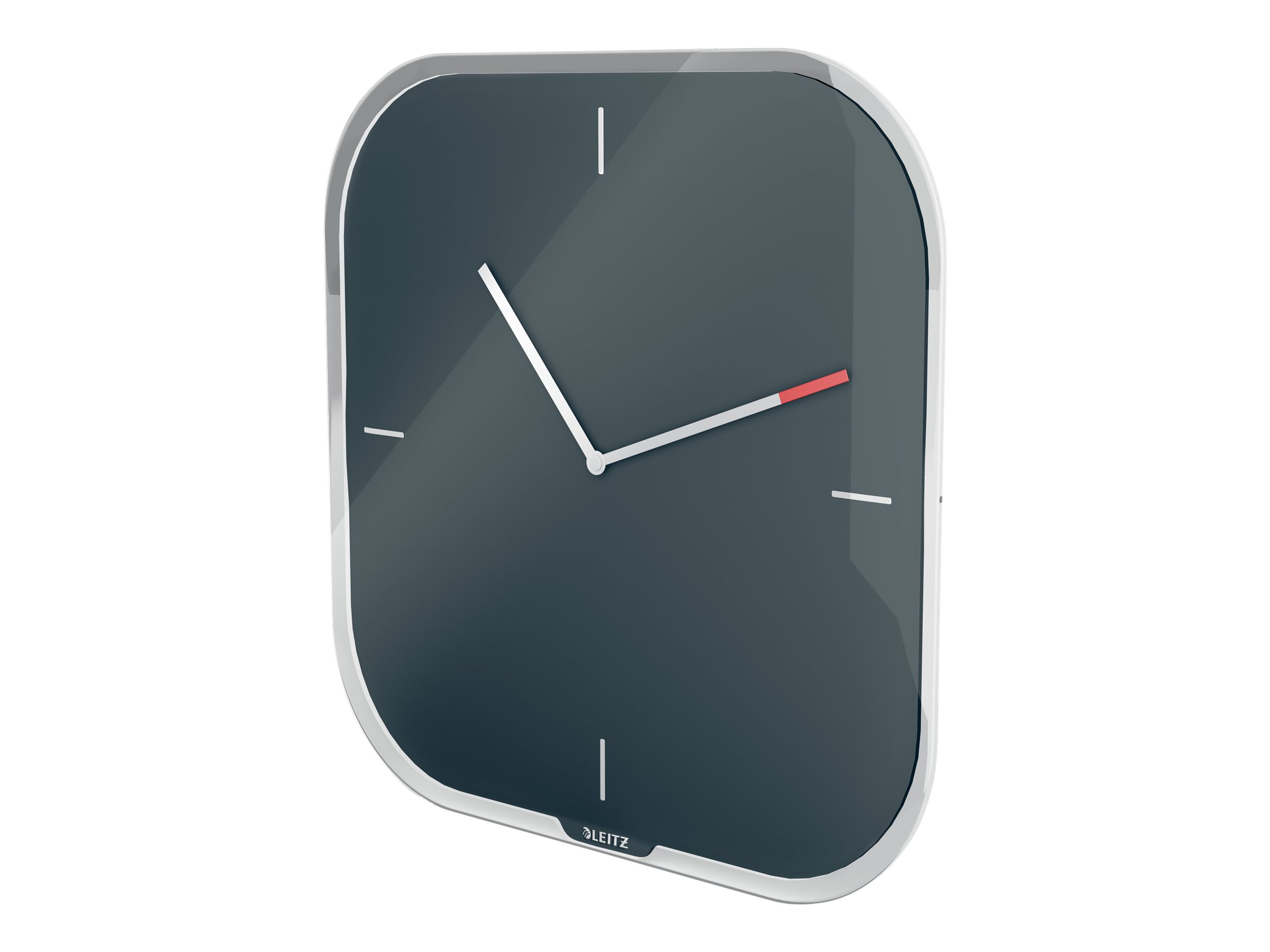 LEITZ Wanduhr Cosy grau Sicherheitsglas 30,0 x 30,0 cm LEITZ Wanduhr Cosy grau Sicherheitsglas 30,0 x 30,0 cm