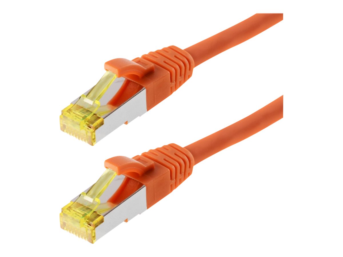 helos Patchkabel Cat 6a SFTP RJ45 orange 0,5m AWG267 LSZH GHMT