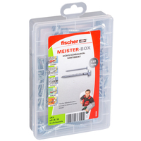 fischer Dübelschrauben-Sortiment Meister-Box 553348 6/7/8/10 mm x 40/55/69 mm, 112 St. fischer Dübelschrauben-Sortiment Meister-Box 553348 6/7/8/10 mm x 40/55/69 mm, 112 St.