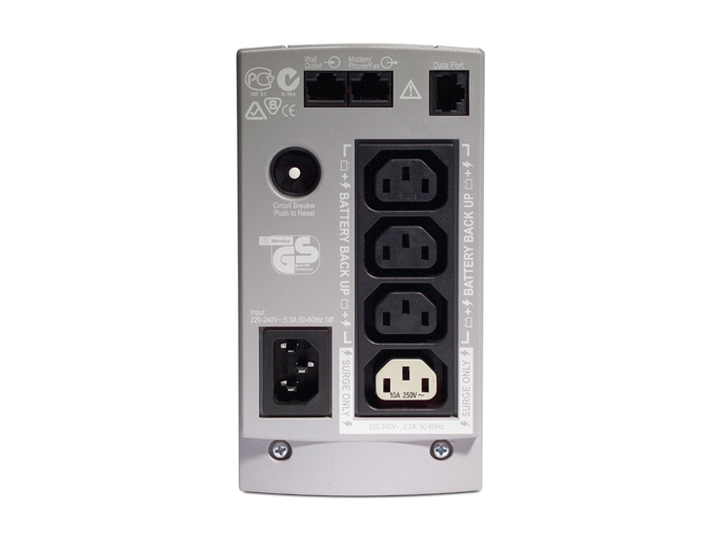 APC Back-UPS CS 500VA  230V Interface Port DB-9 RS-232 USB