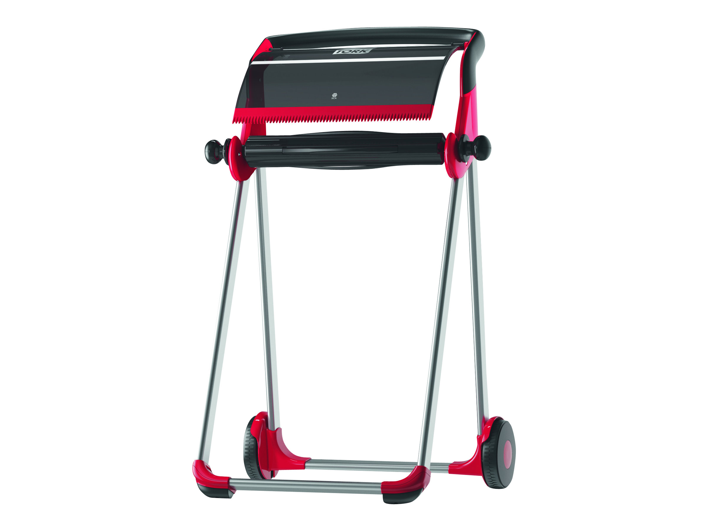 TORK Putzrollenhalter Performance W1 652008 schwarz, rot Kunststoff