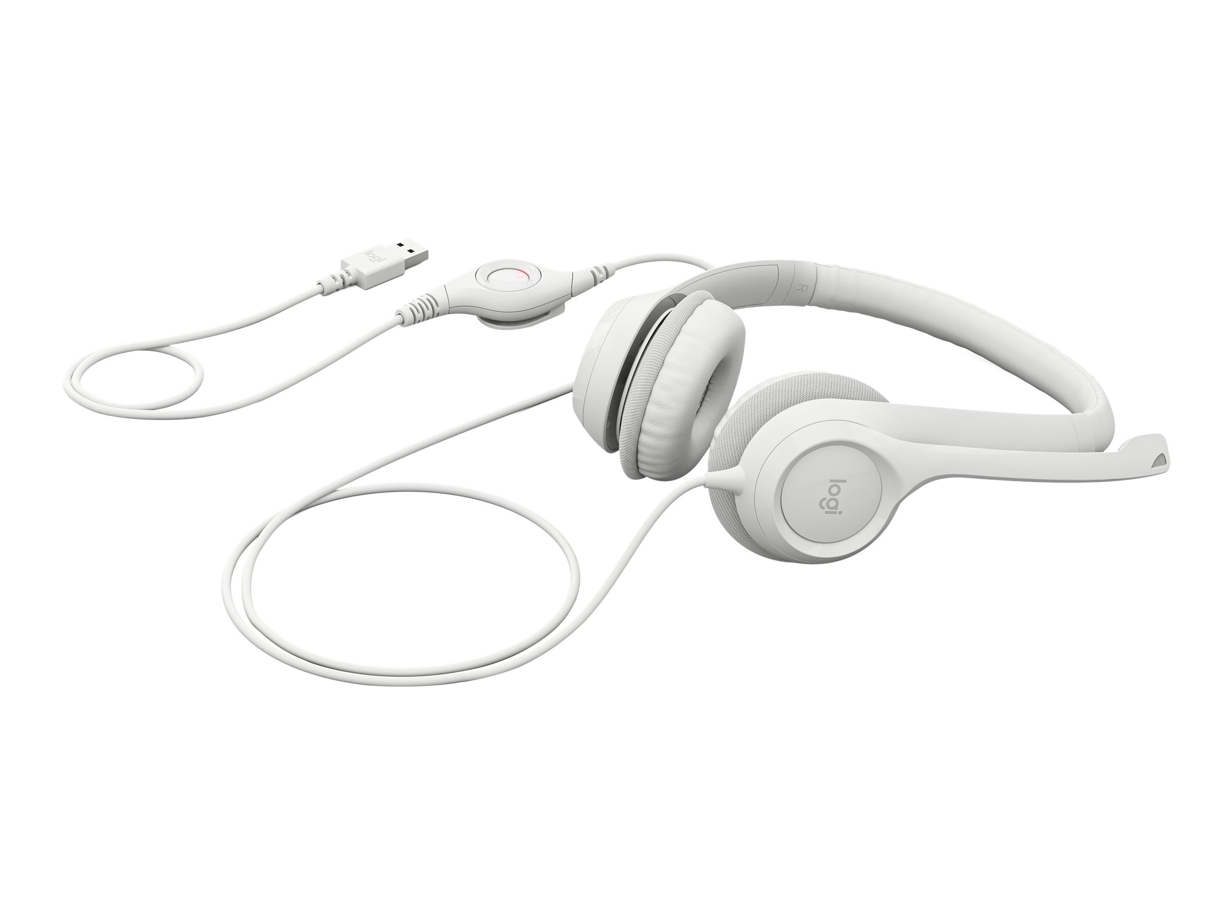 LOGITECH H390 Headset on-ear wired USB-A off-white LOGITECH H390 Headset on-ear wired USB-A off-white
