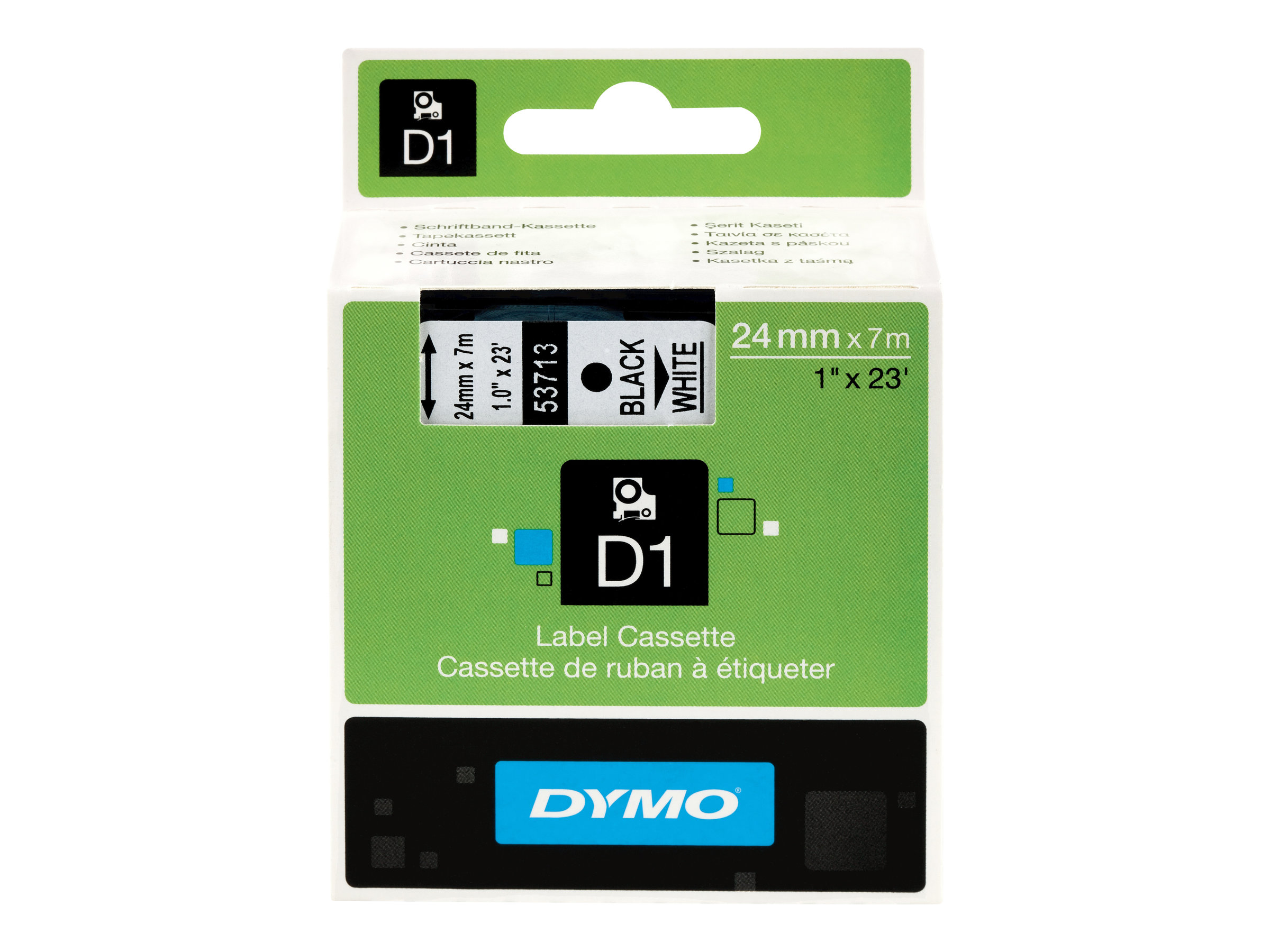 DYMO Schriftband D1 53713 S0720930, 24 mm schwarz auf weià DYMO Schriftband D1 53713 S0720930, 24 mm schwarz auf weiÃ