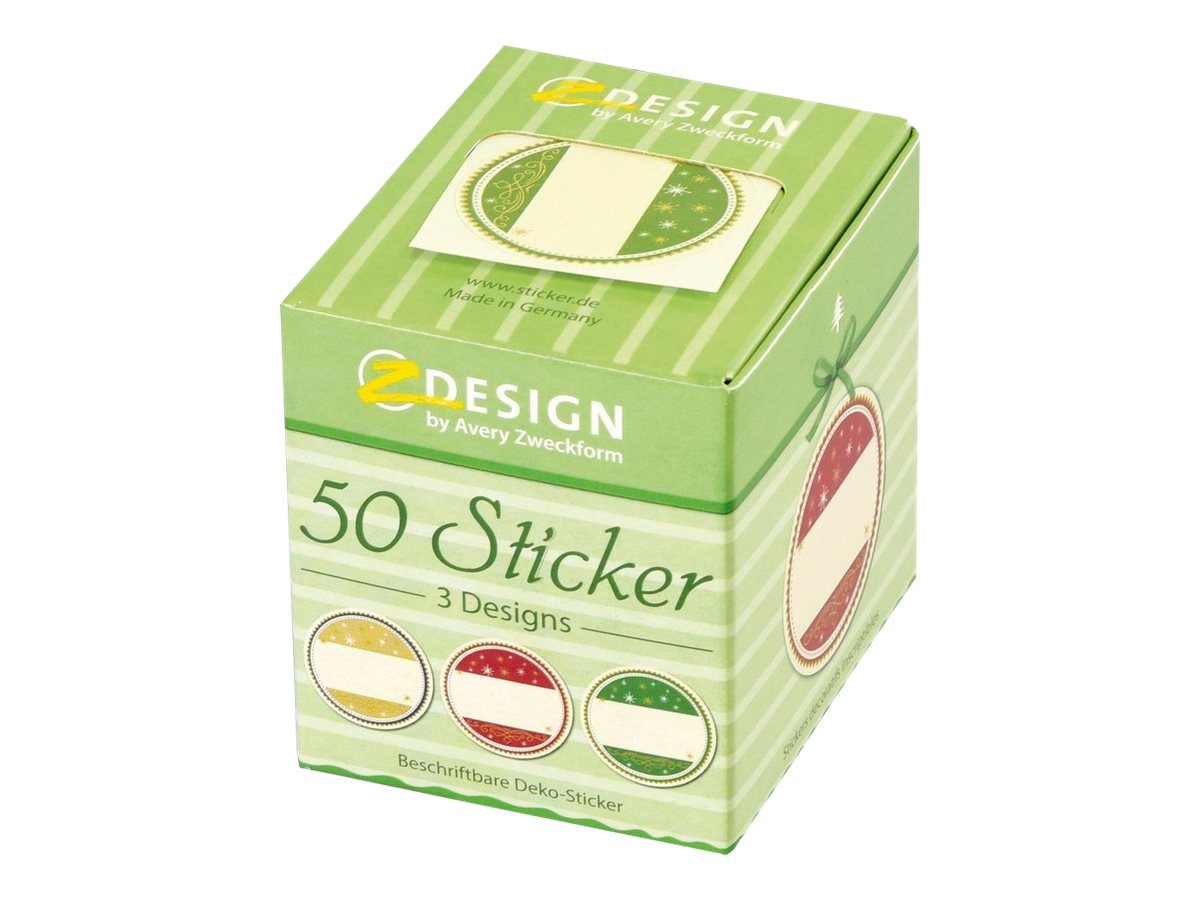 AVERY Zweckform Aufkleber Sterne, 50 Etiketten