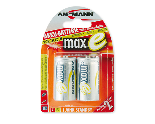 2 ANSMANN Akkus Baby C 4.500 mAh