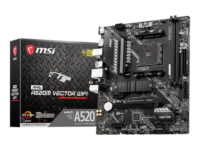 MSI MAG A520M VECTOR WIFI AMD SOCKET AM4 DDR4 micro ATX