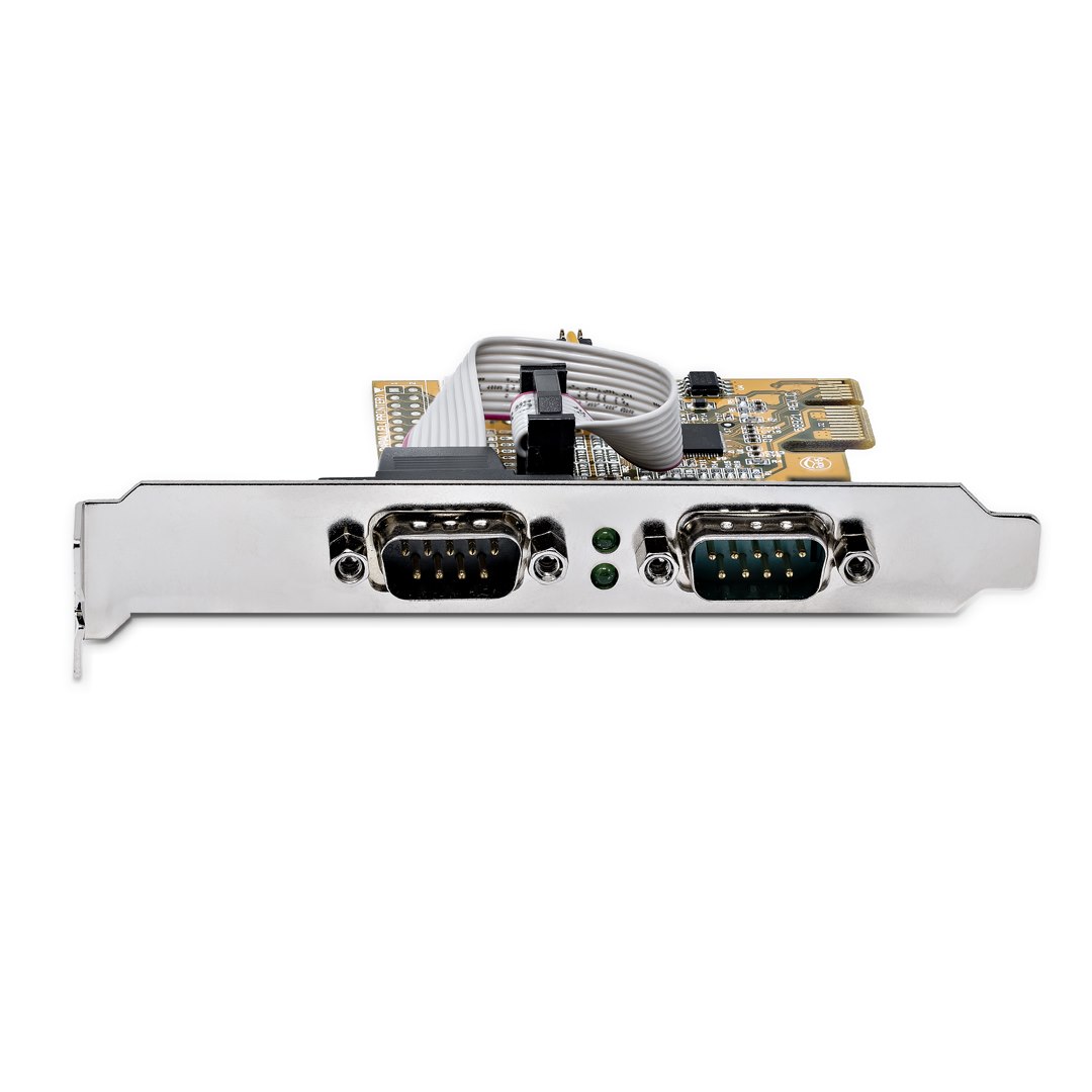 STARTECHCOM 2 Port PCI Express Serielle Schnittstellenkarte PCIe auf RS232 Karte Serielle Adapter Karte Erweiterungskarte COM Ret