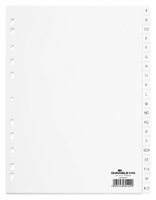 DURABLE Ordnerregister Vollformat A-Z weiss 20-teilig, 1 Satz DURABLE Ordnerregister Vollformat A-Z weiss 20-teilig, 1 Satz