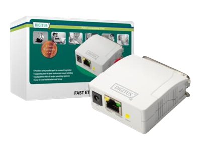 DIGITUS Fast Ethernet Printserver 1xParallel 1xRJ-45 inkl. Netzteil