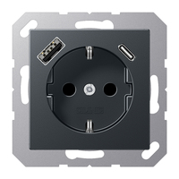 Jung Steckdose SCHUKO A1520-15CAANM m.USB Typ AC Jung Steckdose SCHUKO A1520-15CAANM m.USB Typ AC