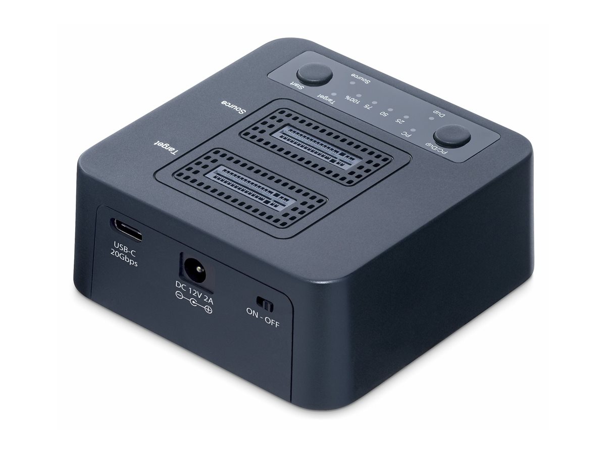 STARTECH.COM 1:1m.2 NVMe Kopierstation 90GB/m Unabhaengiger PCIe SSD Duplicator/Clone Station USB-C 20Gbps Dual-Bay Dock