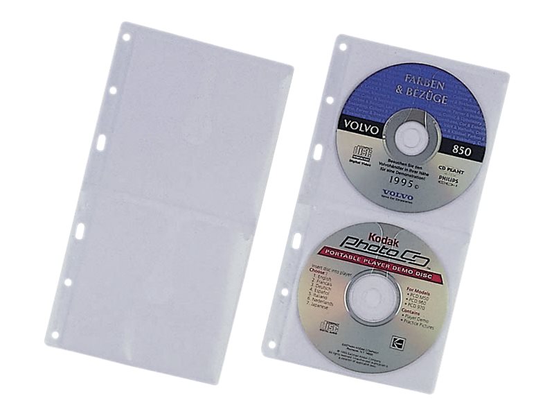 DURABLE 2er CDDVDHüllen Cover S abheftbar transparent, 5 St