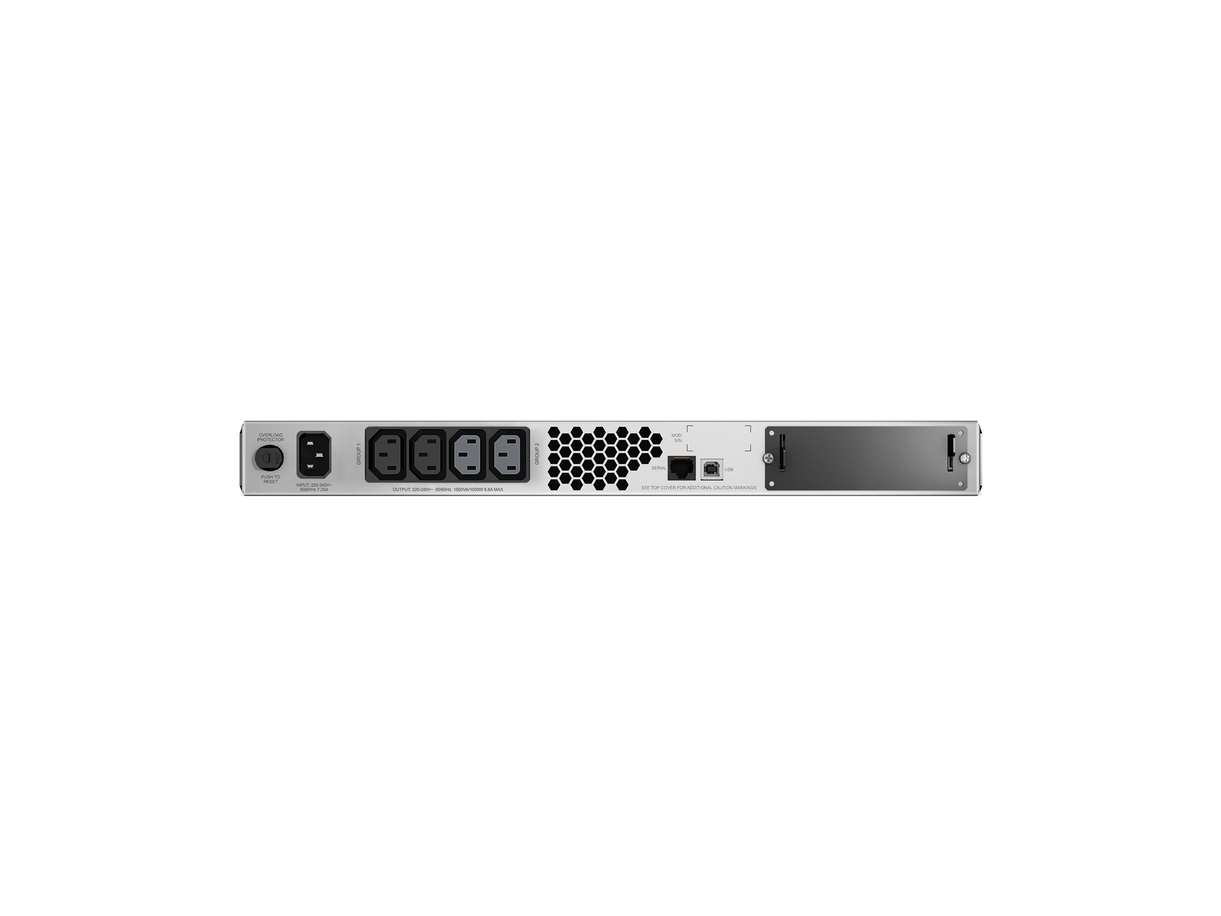 APC Smart-UPS 1500VA LCD 230V RM  1U  SmartSlot  5min Runtime 950W Interface Port USB