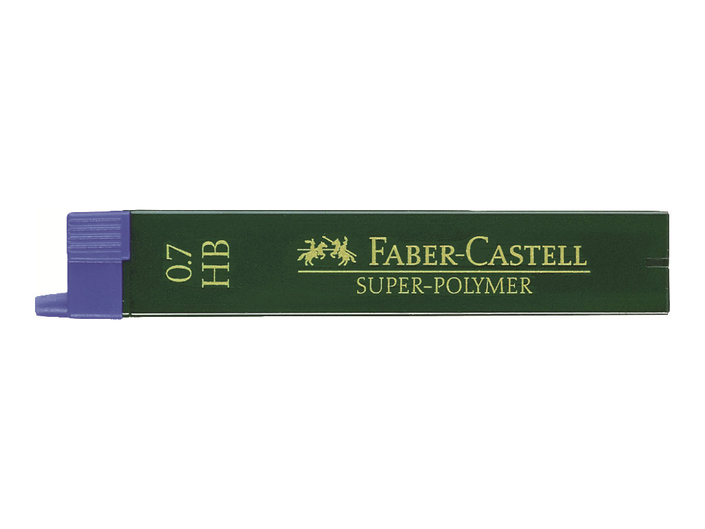 FABER-CASTELL SUPER-POLYMER Feinminen-Bleistiftminen schwarz HB 0,7 mm, 12 St.