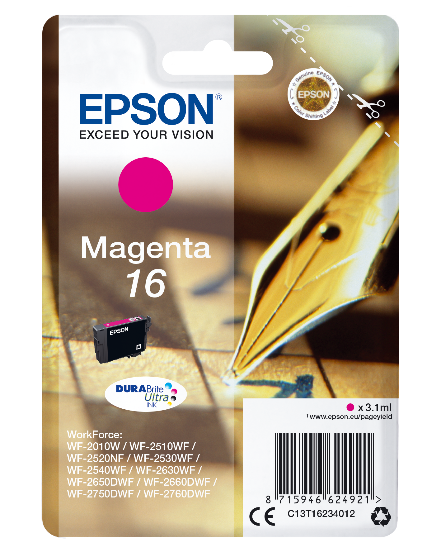 C13T16234012 EPSON WF Tinte magenta ST