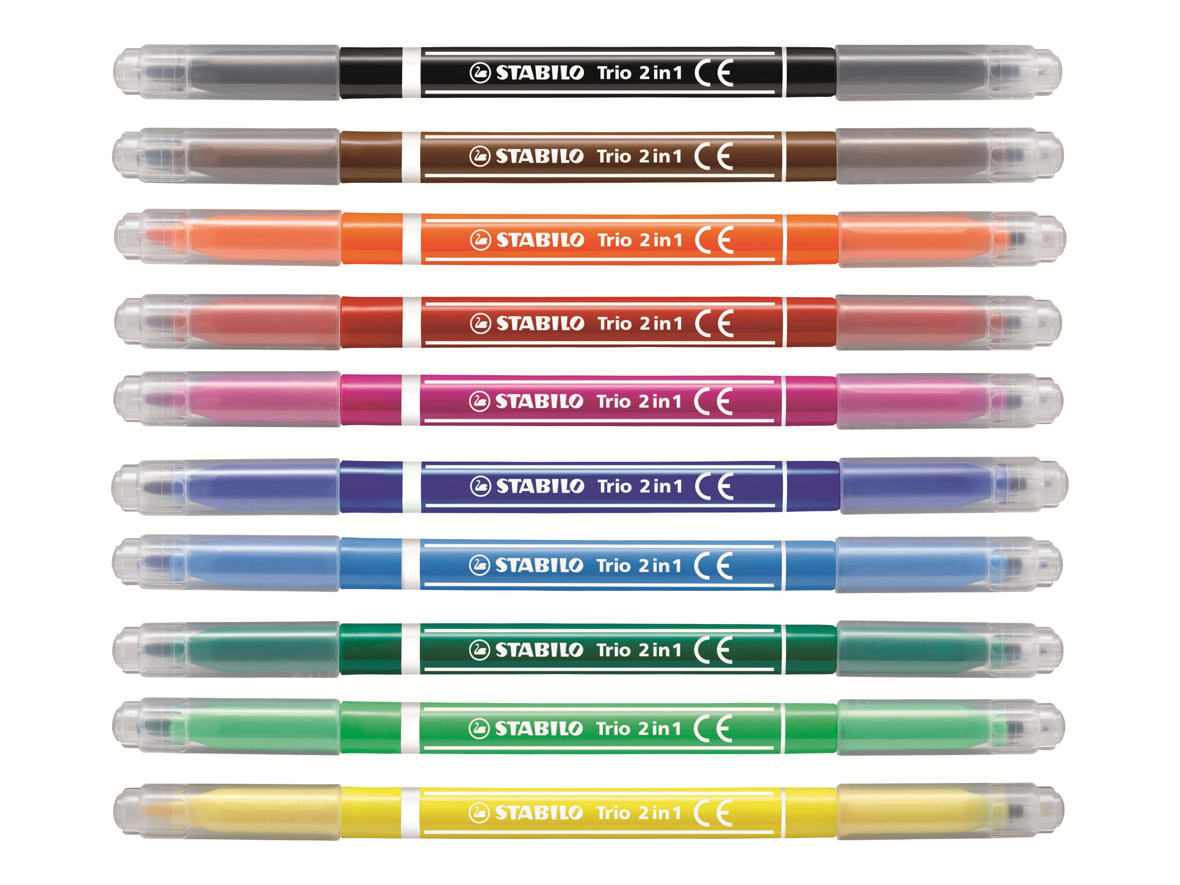 STABILO Trio 2in1 Filzstifte farbsortiert, 10 St.