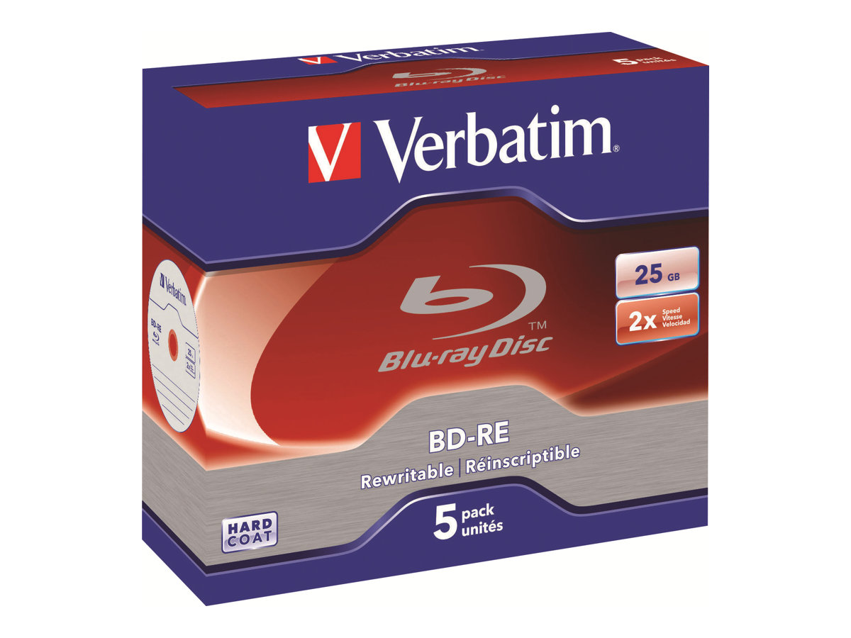 5 verbatim Blu-ray BD-RE 25 GB wiederbeschreibbar