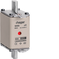 Hager NH-Sicherungseinsatz LNH00050M6A NH00 aM 690V 50A K-Melder