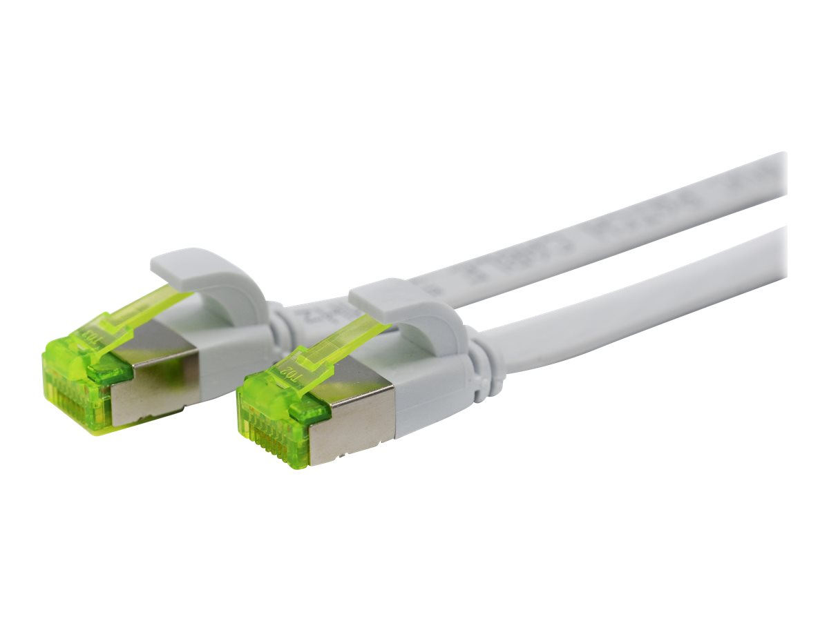 helos ultra flaches Patchkabel U/FTP Cat 6a weiss 3,0m