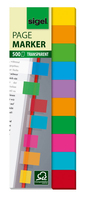 SIGEL Multicolor transparent Haftmarker farbsortiert 10x 50 Streifen
