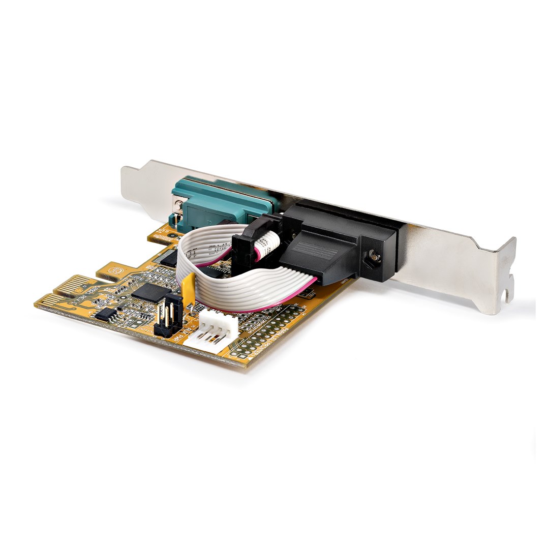STARTECHCOM 2 Port PCI Express Serielle Schnittstellenkarte PCIe auf RS232 Karte Serielle Adapter Karte Erweiterungskarte COM Ret