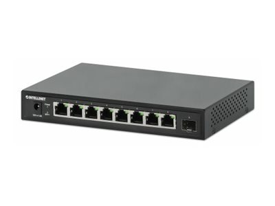 INTELLINET 9-Port Switch mit 8 x 2,5G Ethernet-Ports und 1 SFP+ Uplink  Unmanaged Desktop-Format optionale Wandmontage