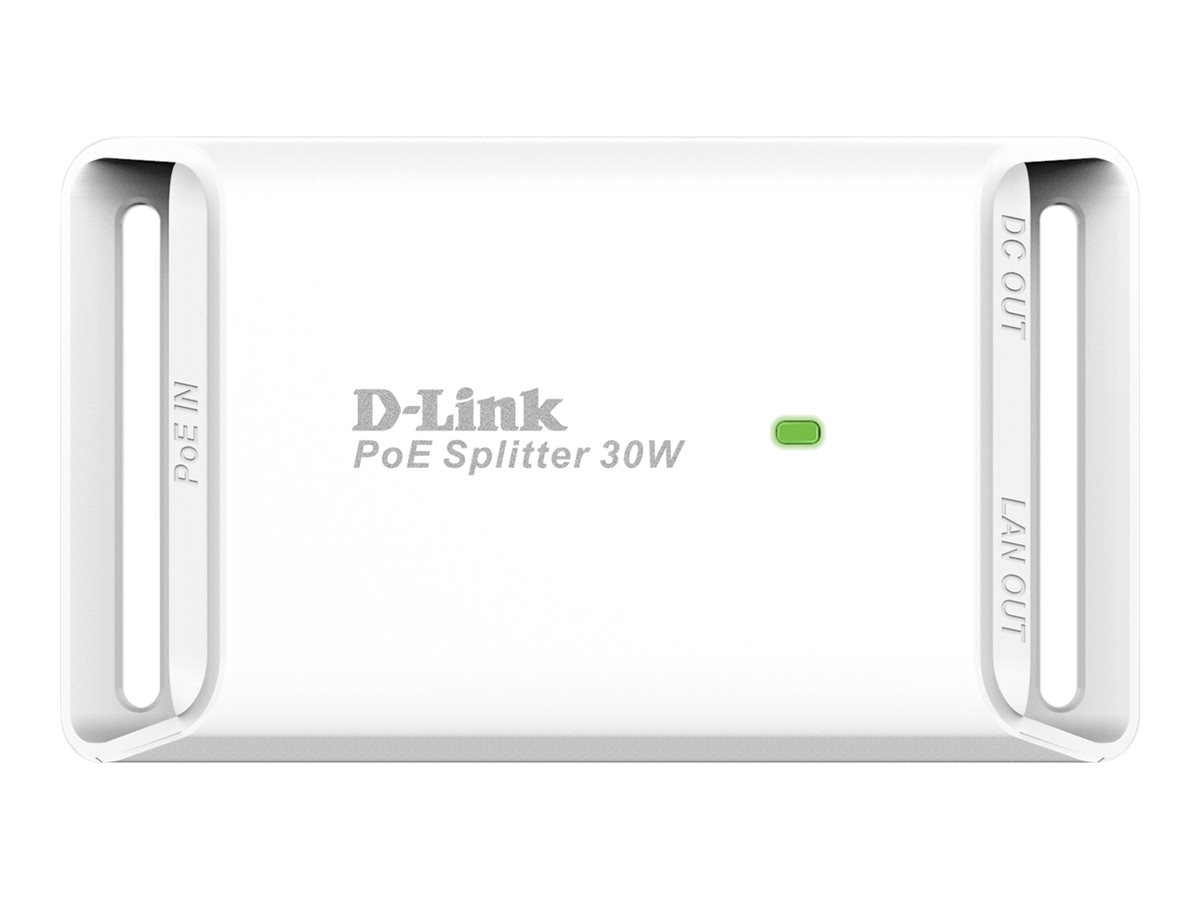 D-LINK DPE-301GS 1-Port Gigabit PoE+ Splitter 30W 1x 10/100/1000BASE-T RJ-45 PoE Port 1x 10/100/1000BASE-T RJ-45 Ethernet Port