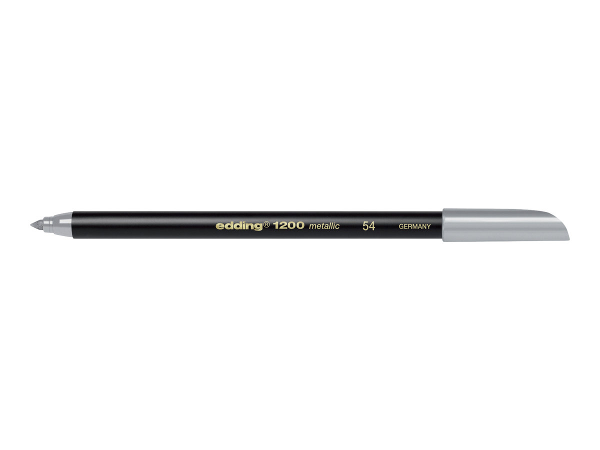 edding 1200 metallic colourpen Filzstift silber, 1 St