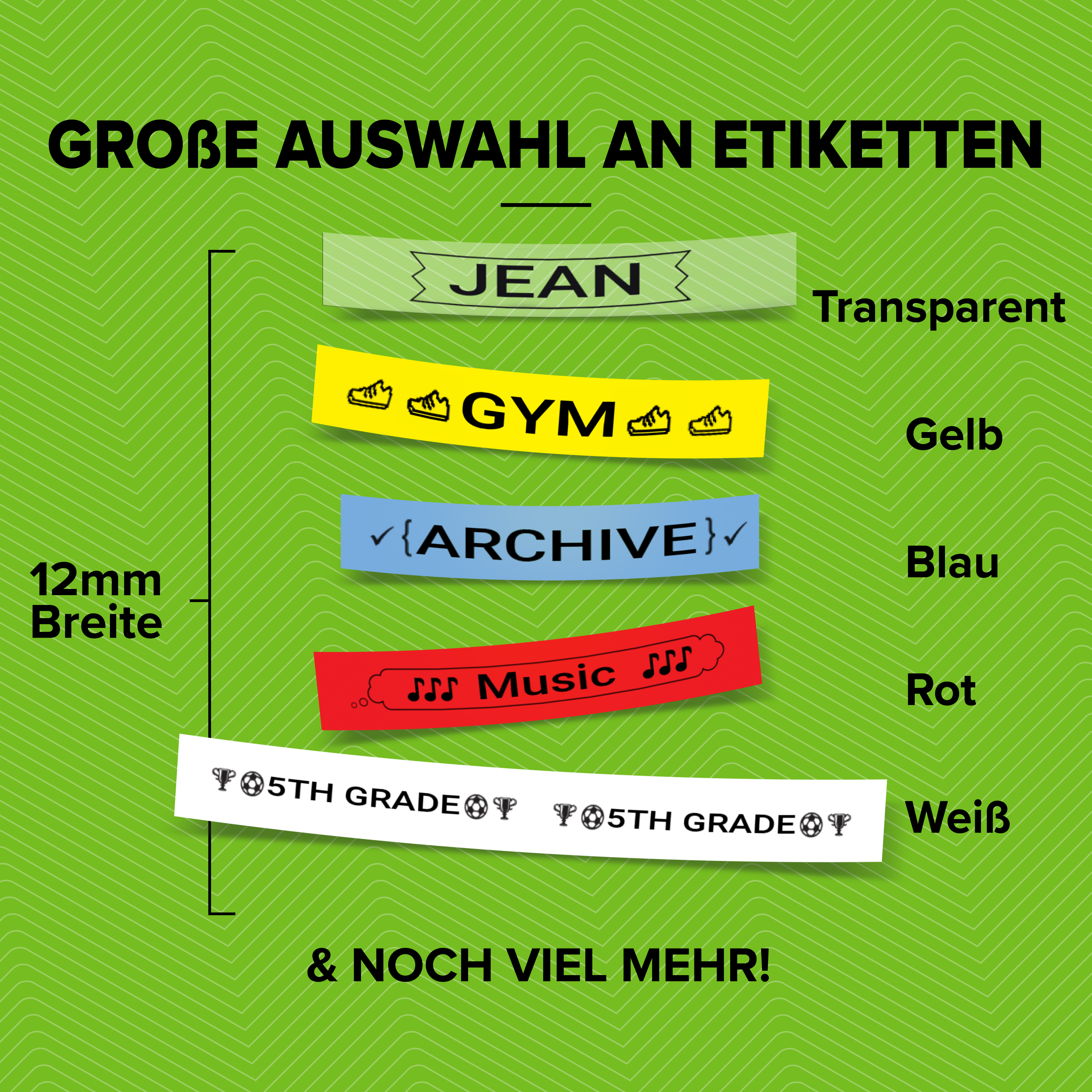 Dymo LetraTag Kunststoff-Schriftband transparent 12mm