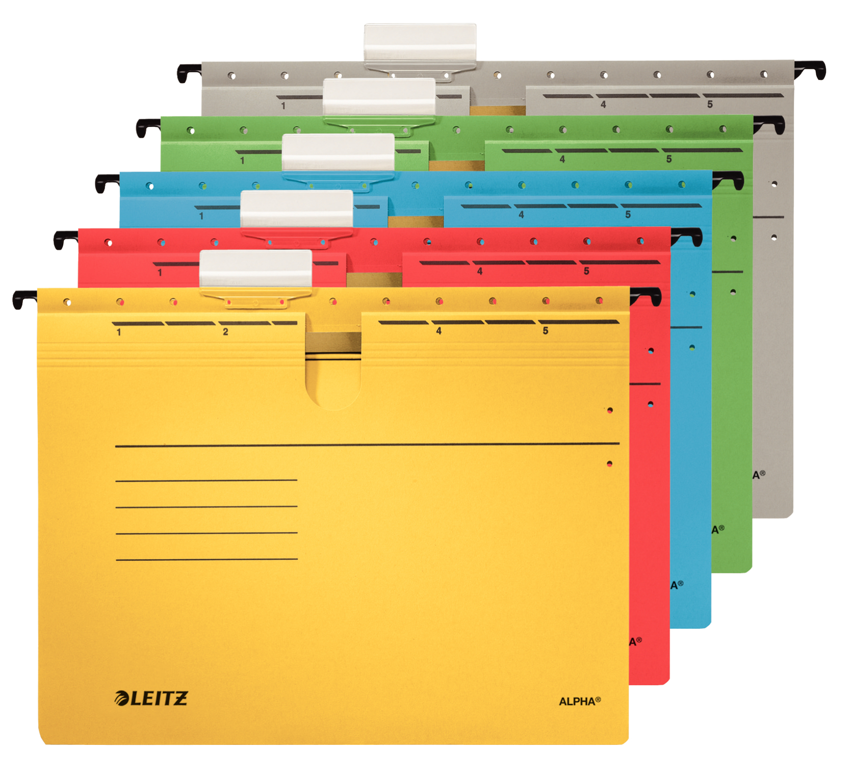 5 LEITZ Haengehefter ALPHA® 1984 Karton blau 1 x kaufmaennische Heftung