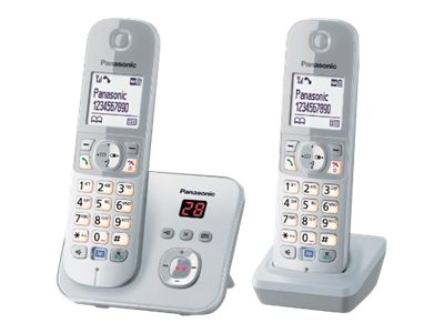 Panasonic KX-TG6822GS Schnurloses Telefon-Set mit Anrufbeantworter silber Panasonic KX-TG6822GS Schnurloses Telefon-Set mit Anrufbeantworter silber