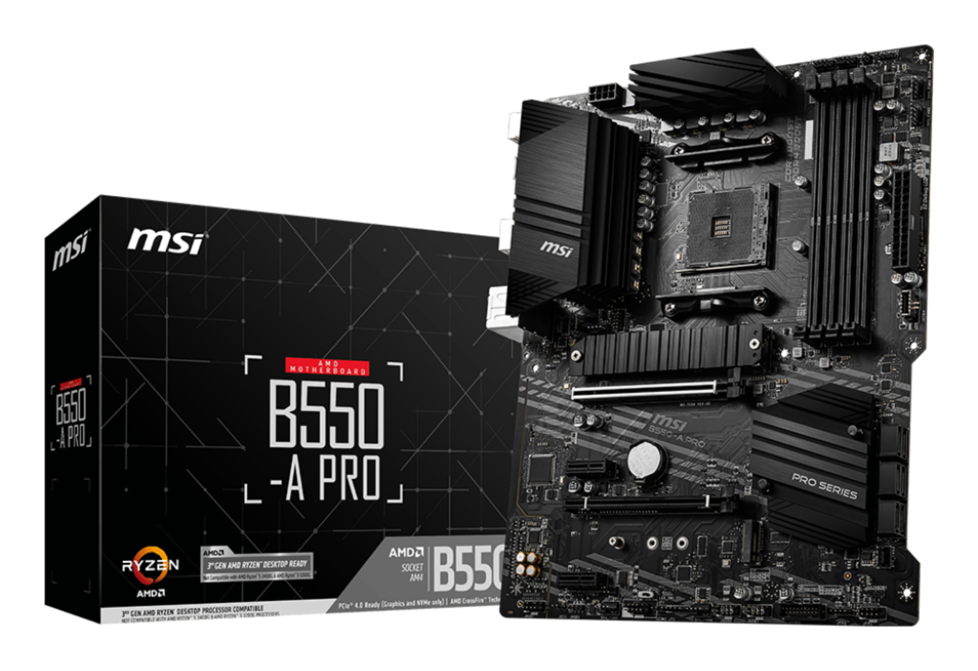 MSI B550A PRO ATX AMD Socket AM4 Dual Channel DDR4