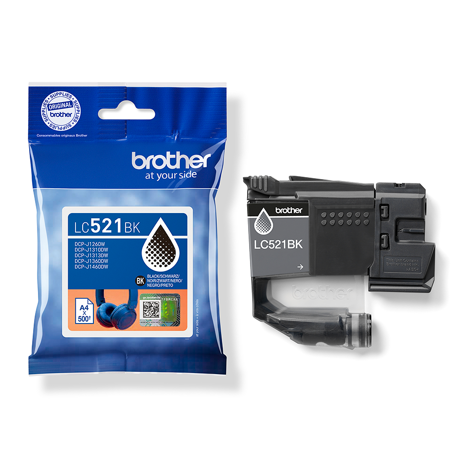 LC521BK BROTHER DCP Tinte black 500