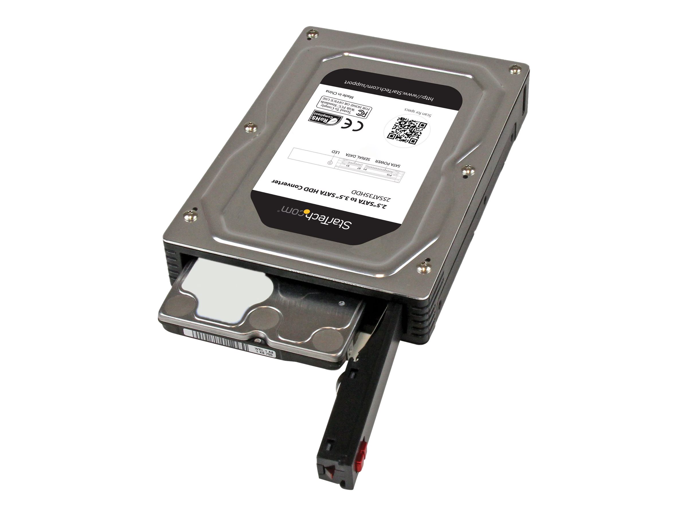 STARTECH.COM 25SAT35HDD 6.35cm/2.5in to 8.89cm/3.5in SATA Hard Drive Converter Enclosure