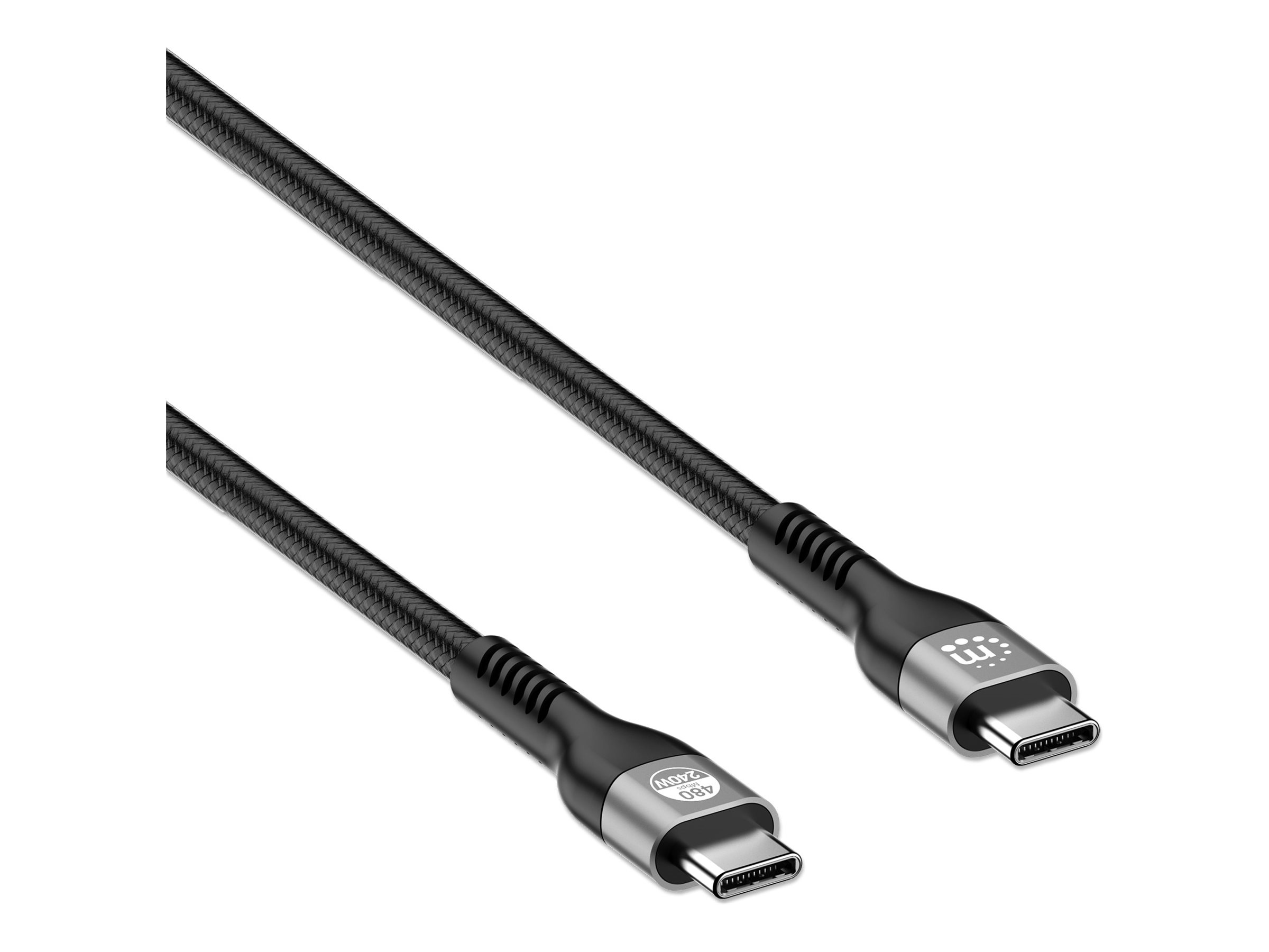 MANHATTAN USB 2.0 Typ C EPR Ladekabel 240 W / PD 3.1 480 Mbit/s 2m Power Delivery 3.1 abwärtskompatibel zu 140/100/65 W schwarz MANHATTAN USB 2.0 Typ C EPR Ladekabel 240 W / PD 3.1 480 Mbit/s 2m Power Delivery 3.1 abwärtskompatibel zu 140/100/65 W schwarz