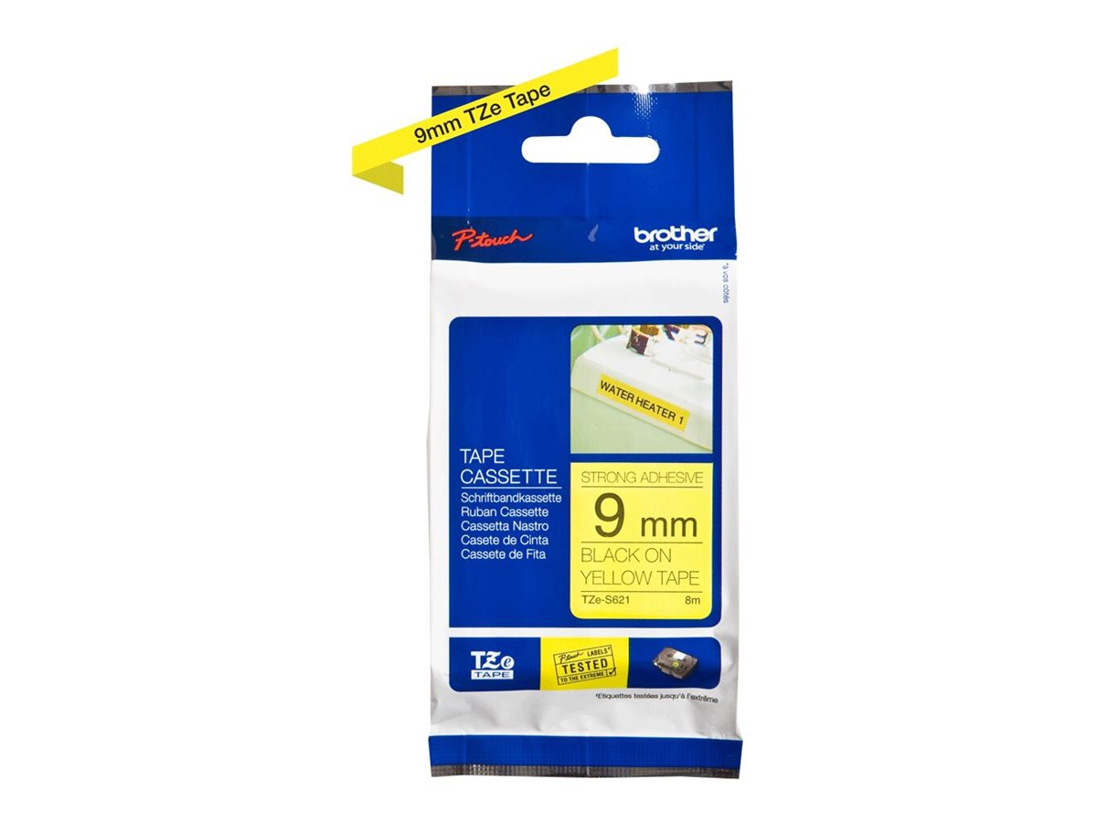 TZES621 BROTHER PTOUCH 9mm GELB-SCHW
