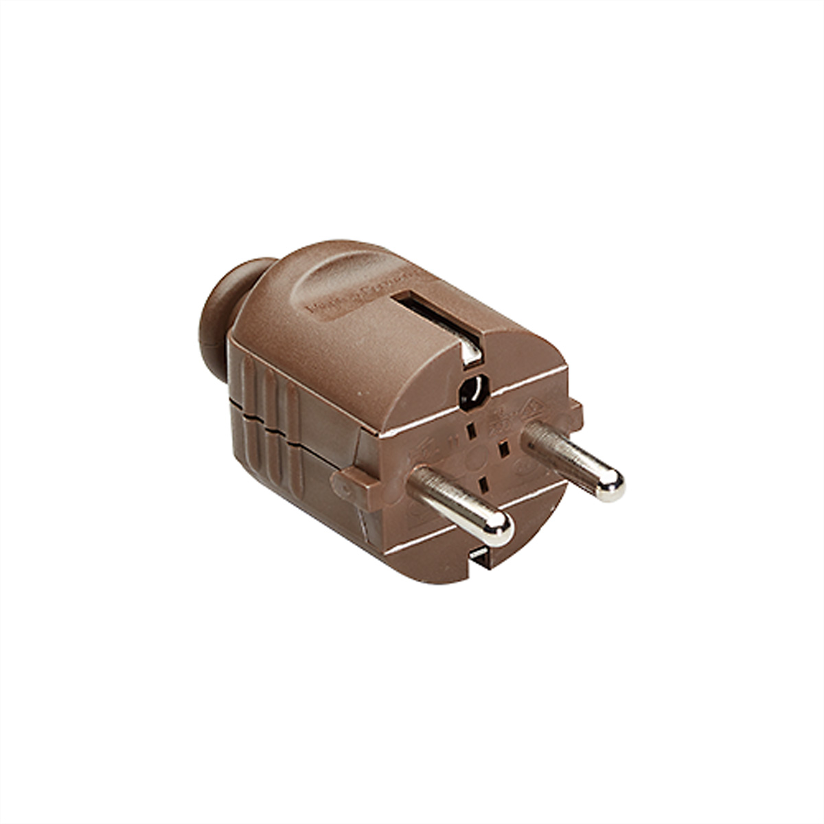 BACHMANN Schutzkontaktstecker braun bruchfest montierbar