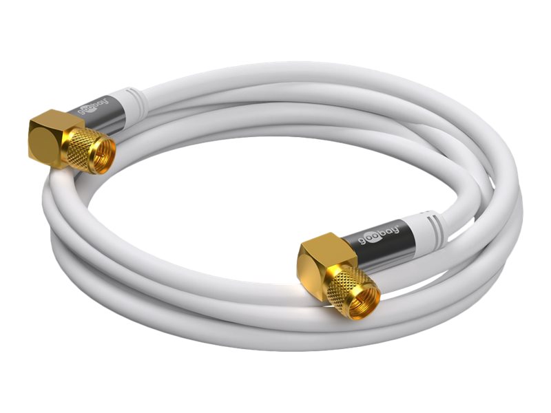 goobay FStecker SATKabel 1,0 m weiß, 1 St