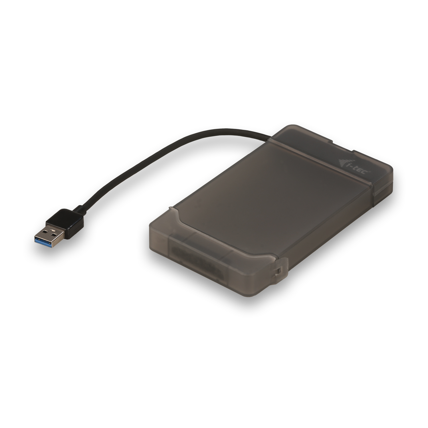 ITEC USB 30 Advance MySafe Easy Gehaeuse 6,4cm 2,5Zoll Festplattengehaeuse fuer SATA HDD Festplatten, integriertes Kabel, schwarz