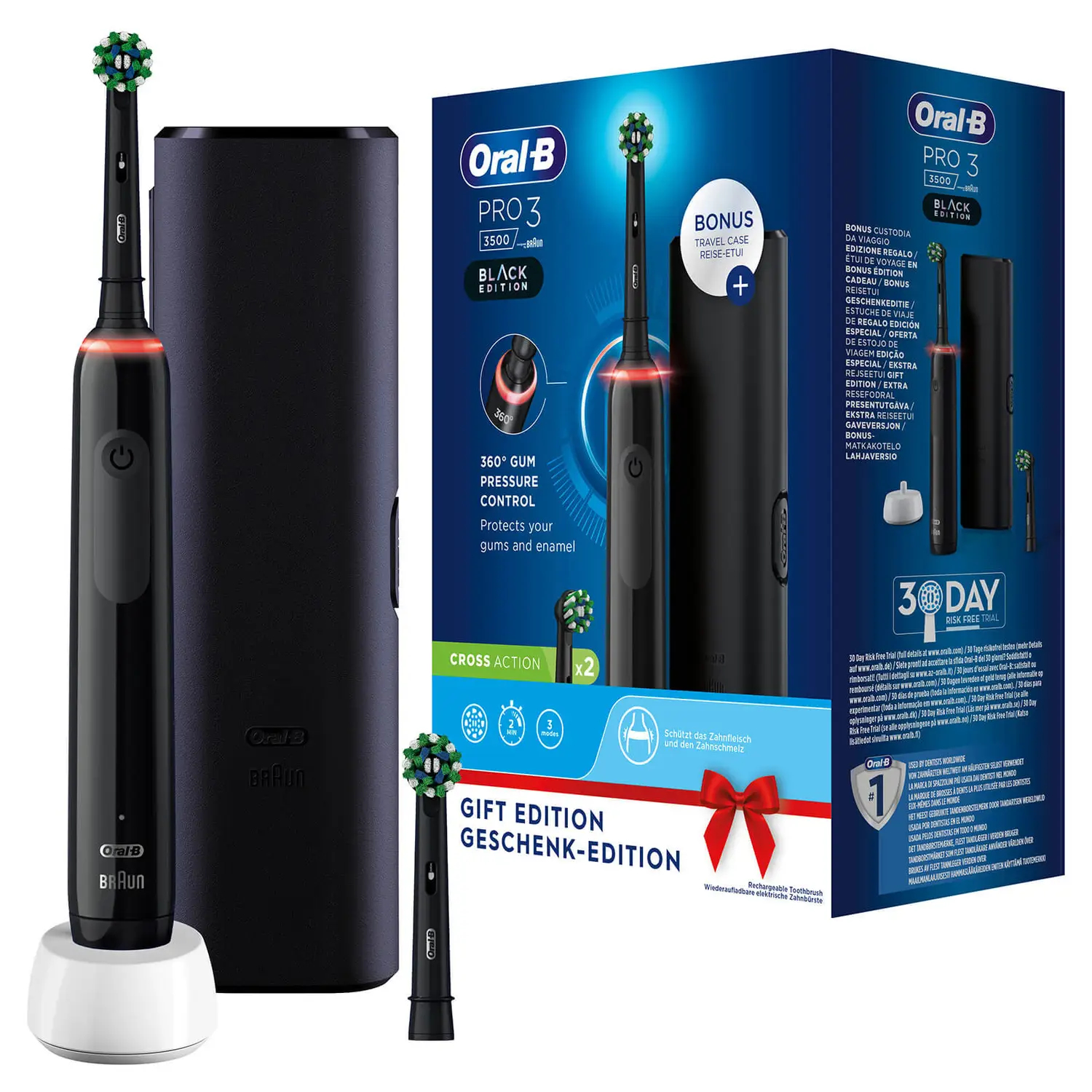 Braun Oral-B Pro 3 3500 Rotierende Whitening Schwarz