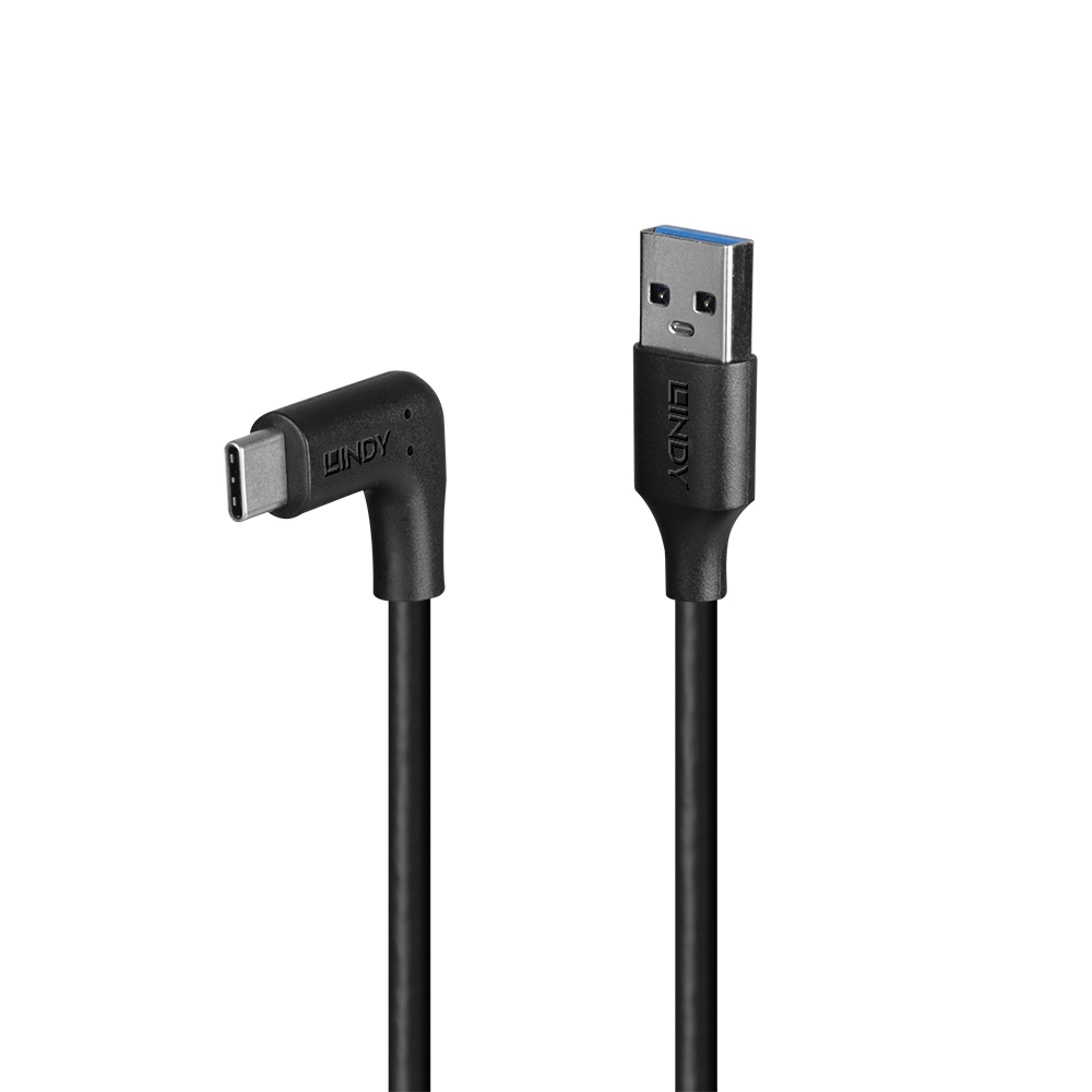 LINDY 1m USB 3.2 Typ A an C Kabel 90 gewinkelt