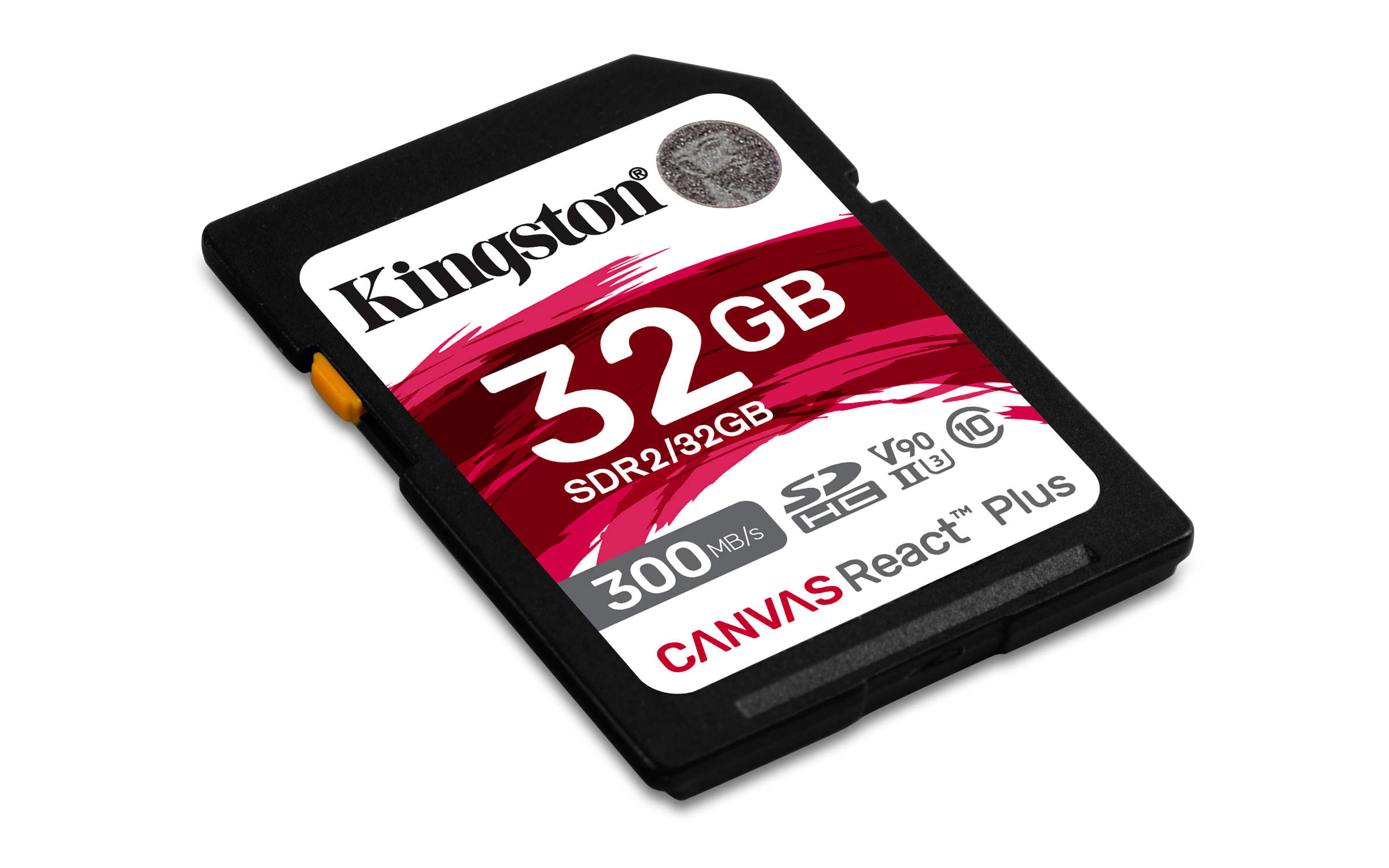 KINGSTON 32GB Canvas React Plus SDHC UHSII 300R260W U3 V90 for Full HD4K8K