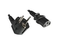helos Netzanschlusskabel, Schutzkontaktstecker 90° auf C13, schwarz, 3,0m helos Netzanschlusskabel, Schutzkontaktstecker 90° auf C13, schwarz, 3,0m