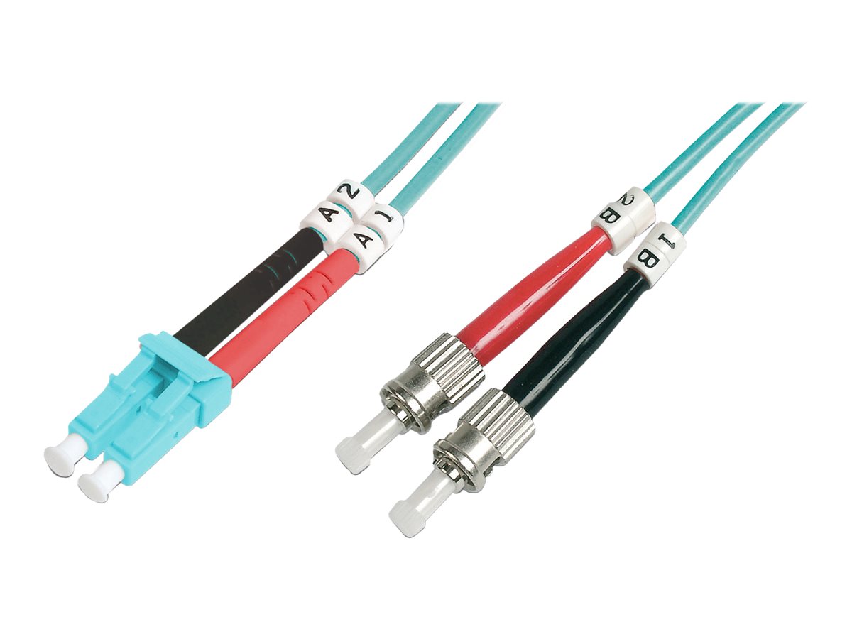 DIGITUS LWL Patchkabel LC zu SC Multimode 50/125 m Duplex Länge 1m Klasse OM3