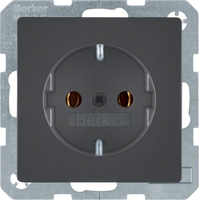 Berker Steckdose SCHUKO 41436086 Q.1/Q.3 anthrazit samt Berker Steckdose SCHUKO 41436086 Q.1/Q.3 anthrazit samt