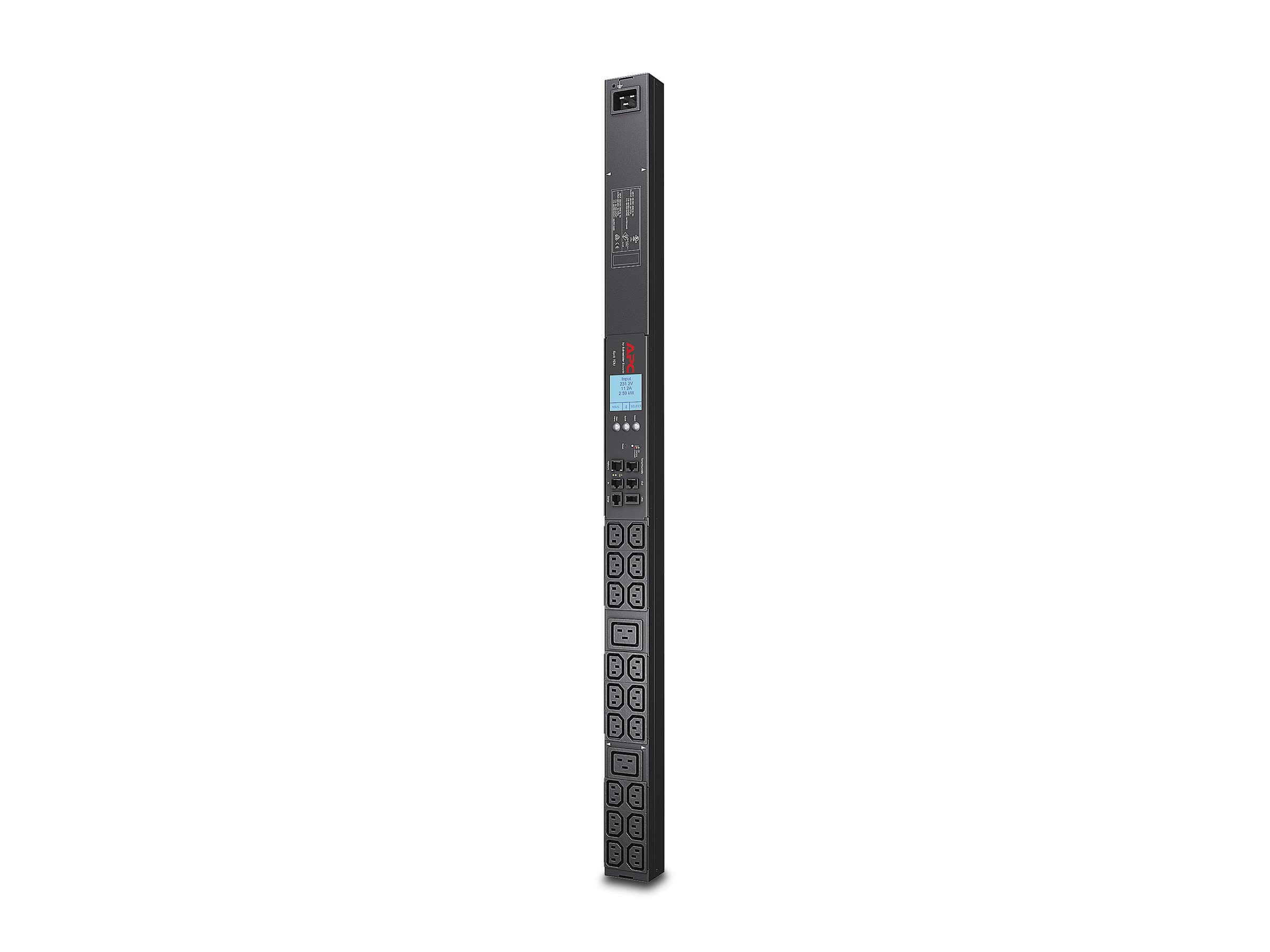 APC Rack PDU 2G Metered ZeroU 16A 230V (18)C13 & (2)C19 Cord Length (3 meters) IEC309 APC Rack PDU 2G Metered ZeroU 16A 230V (18)C13 & (2)C19 Cord Length (3 meters) IEC309
