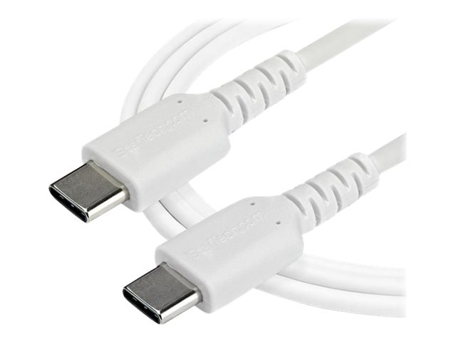 STARTECH.COM RUSB2CC1MW USB-C Kabel 1m hochwertiges USB 2.0 Typ-C Datenübertragungs und Ladekabel St/St Weiss