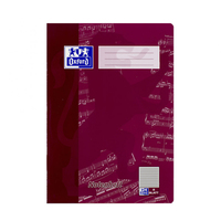 OXFORD Notenheft Lineatur 14 Notenlineatur mit Hilfslinien DIN A4 ohne Rand, 8 Blatt, 1 St