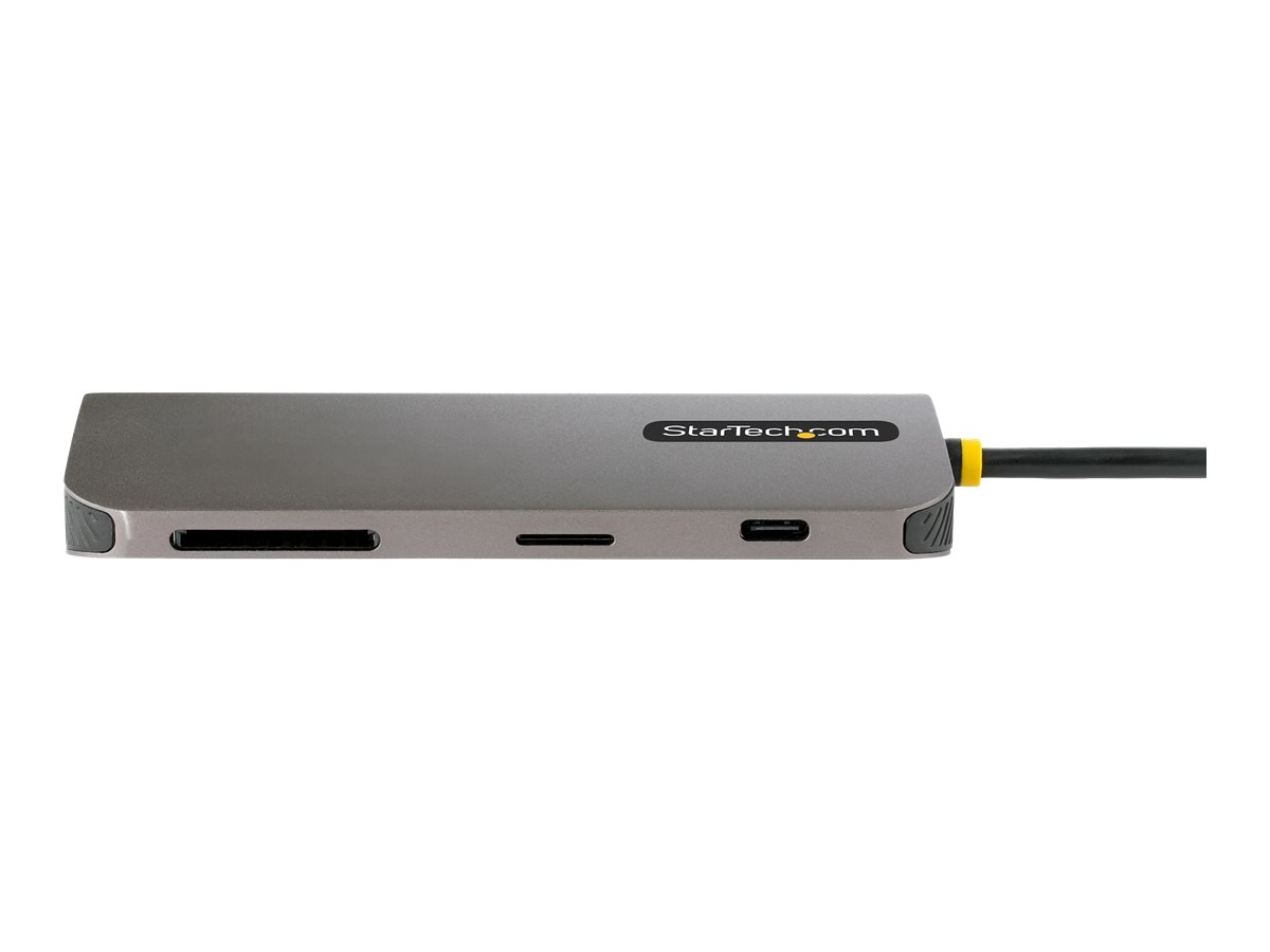 STARTECH.COM USB C Multiport Adapter 4K 60Hz HDMI HDR10 Video 3 Port 5Gbps USB-A Hub 100W PD Pass-Through GbE SD/MicroSD Mini Dock